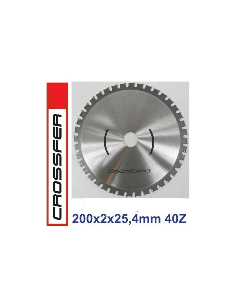 Lame de scie universelle HMC 200mm pour métaux 200x2,0x1,6x25,4mm 40Z 7600rpm