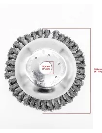 Brosse en fil d'acier pour débroussailleuse 200 x 25,4mm Crossfer