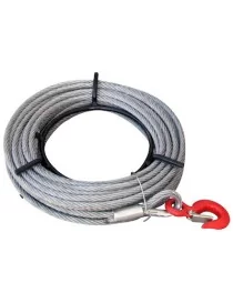 Câble acier 11mm - longueur 40m - sur dévidoir manuel - câble de rechange pour palan SZ 1600kg