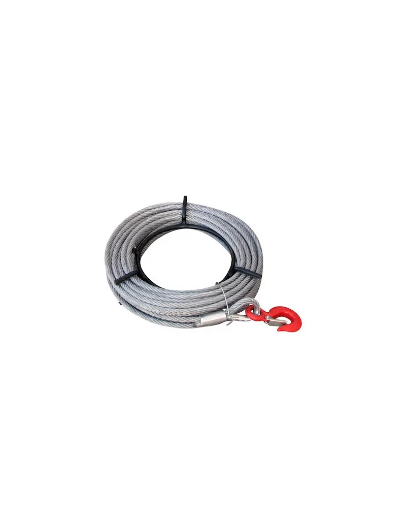 Câble acier 11mm - longueur 40m - sur dévidoir manuel - câble de rechange pour palan SZ 1600kg Câble acier 11mm - longueur 40m - sur dévidoir manuel - câble de rechange pour palan SZ 1600kg
