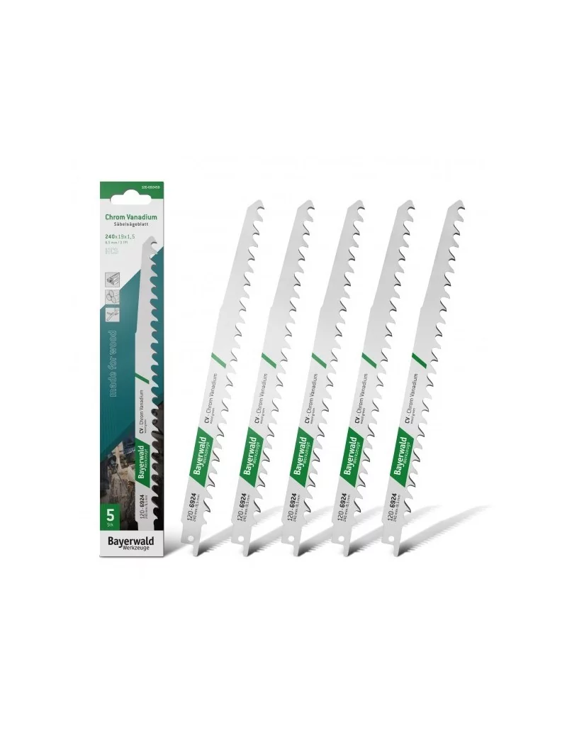 5x lame de scie sabre longueur 230 mm Bayerwald Werkzeuge 5x lame de scie sabre longueur 230 mm Bayerwald Werkzeuge