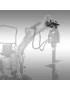 Adaptateur pour foreuse hydraulique HBG-1500 & HBG-2000 pour mini pelle MB-800 Jansen