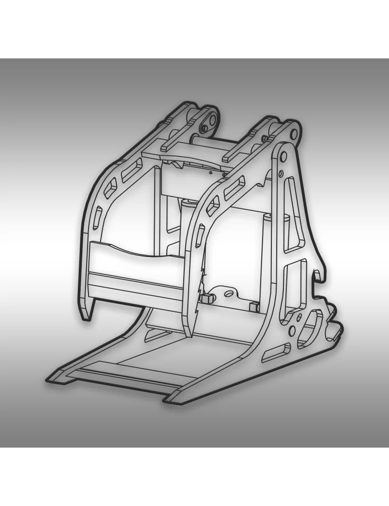 Pince de chargement de bois pour chargeuse compacte KL-200, Jansen