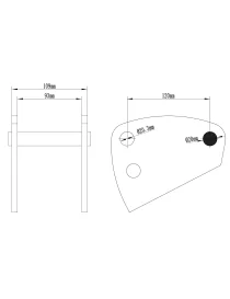 Godet de tranchée hydraulique de 810 mm de large pour mini-pelles