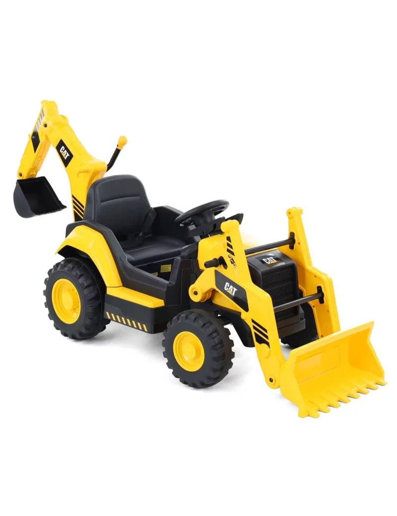 Pelleteuse électrique pour enfants CAT BACKHOE – Véhicule de chantier 12V sous licence officielle