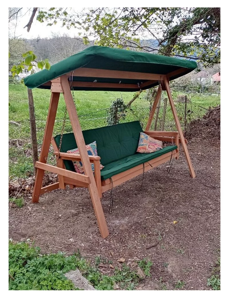 BALANCELLE DE JARDIN BOIS TROPICAL 300KG Hecht BALANCELLE DE JARDIN BOIS TROPICAL 300KG Hecht