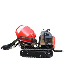 Bétonnière sur chenilles CKBM300 – Moteur essence 13,5 CV – Cuve 300 L – Mélangeur tout-terrain professionnel