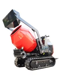 Bétonnière sur chenilles CKBM300 – Moteur essence 13,5 CV – Cuve 300 L – Mélangeur tout-terrain professionnel