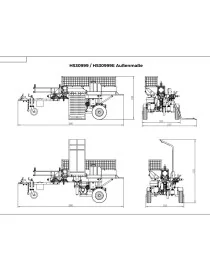 Fendeuse de bois CHS30999, 30 t, 57 cm, horizontale, essence, tête de fendage manuelle