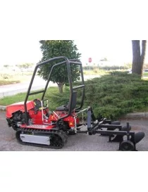 CINGOLINO Mini Tracteur à Chenilles 20CV Diesel | Attelage 3 Points Hydraulique