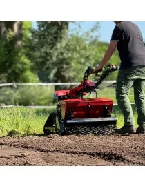 Semoir pour motoculteur MGT-600, trémie à semences, Jansen