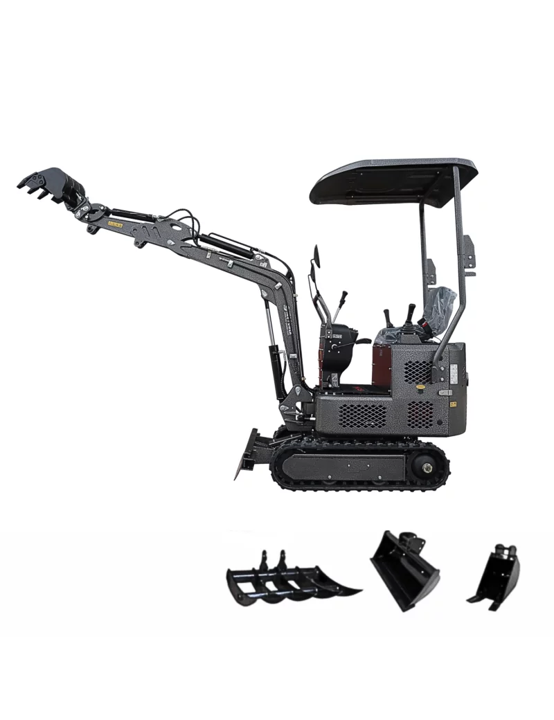 Mini-pelle diesel 940 kg CDKB991S – Bras orientable 120° | 9,5 CV