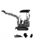 Mini-pelle diesel 940 kg CDKB991S – Bras orientable 120° | 9,5 CV