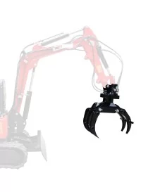 Grappin à bois hydraulique – rotatif à 360° – pour mini-pelles