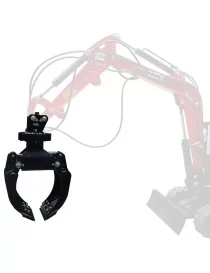 Pince à pierres hydraulique – rotation 360° – pour mini-pelles