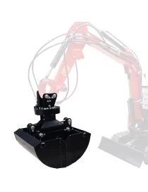 Grappin hydraulique – pivotant à 360° – pour mini-pelle