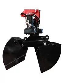 Grappin hydraulique – pivotant à 360° – pour mini-pelle
