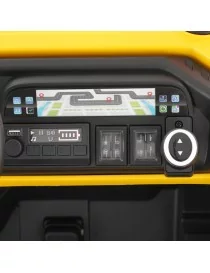 Camion Électrique CAT DUMPER Jaune Enfant | 2 Places