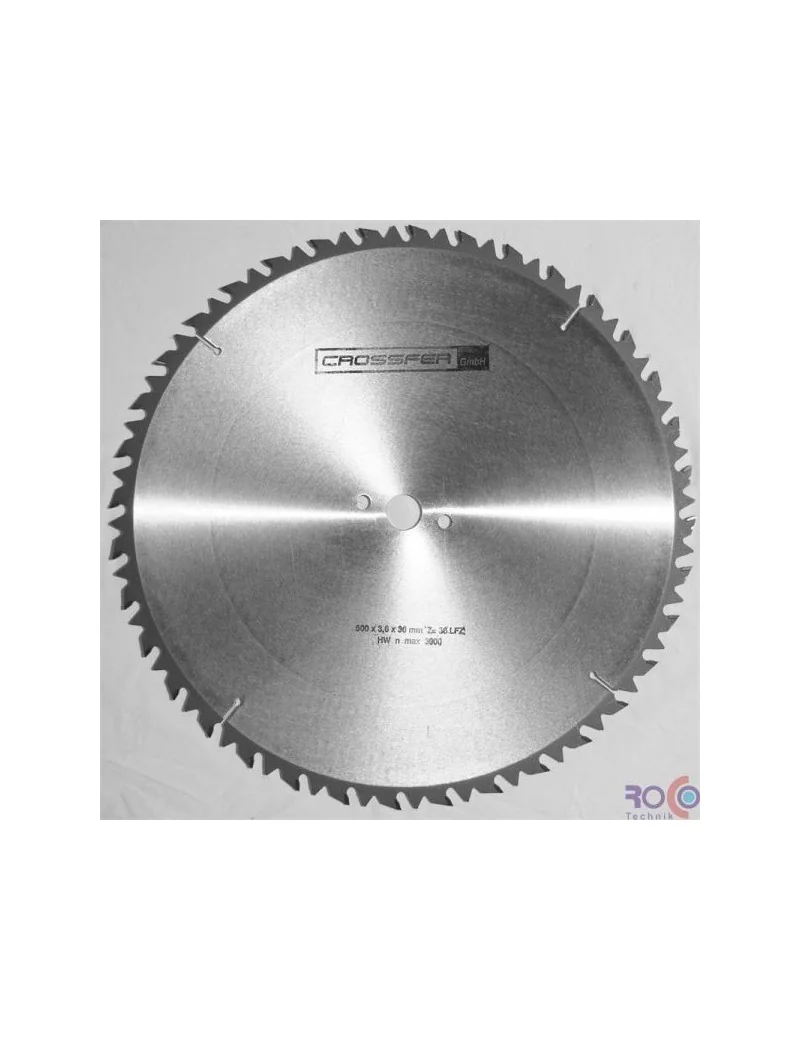 LAME DE SCIE BOIS CARBURE 500 mm 36 DENTS COUPE BRUTE Crossfer