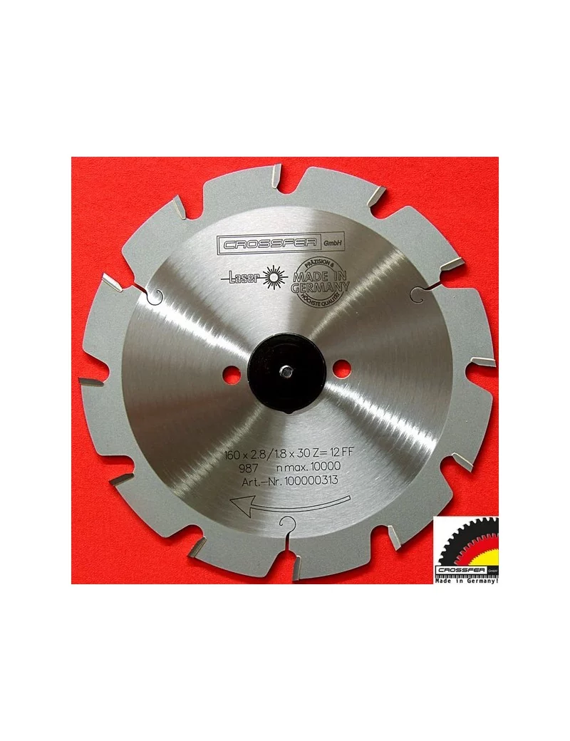 LAME DE SCIE BOIS / CLOU 160 MM 12 DENTS COUPE BRUTE Crossfer