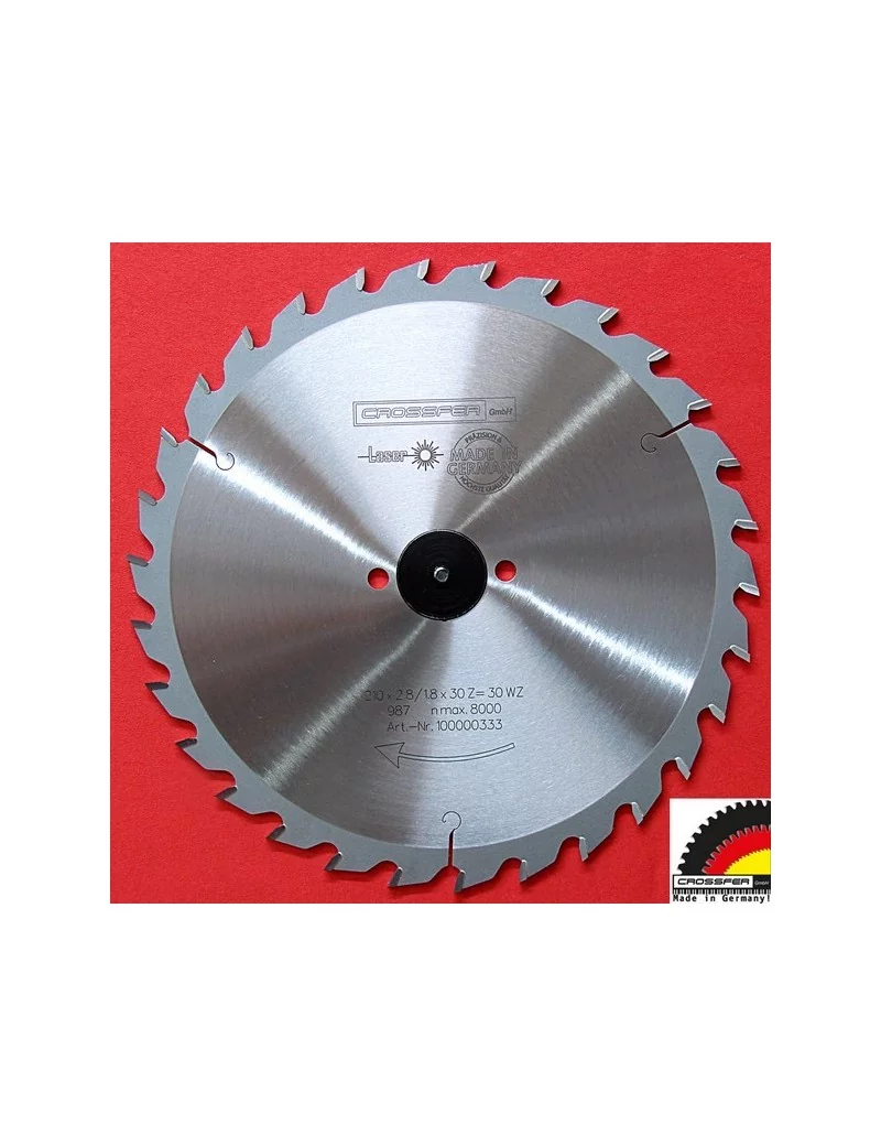 LAME DE SCIE BOIS CARBURE 210 MM 30 DENTS Crossfer LAME DE SCIE BOIS CARBURE 210 MM 30 DENTS Crossfer