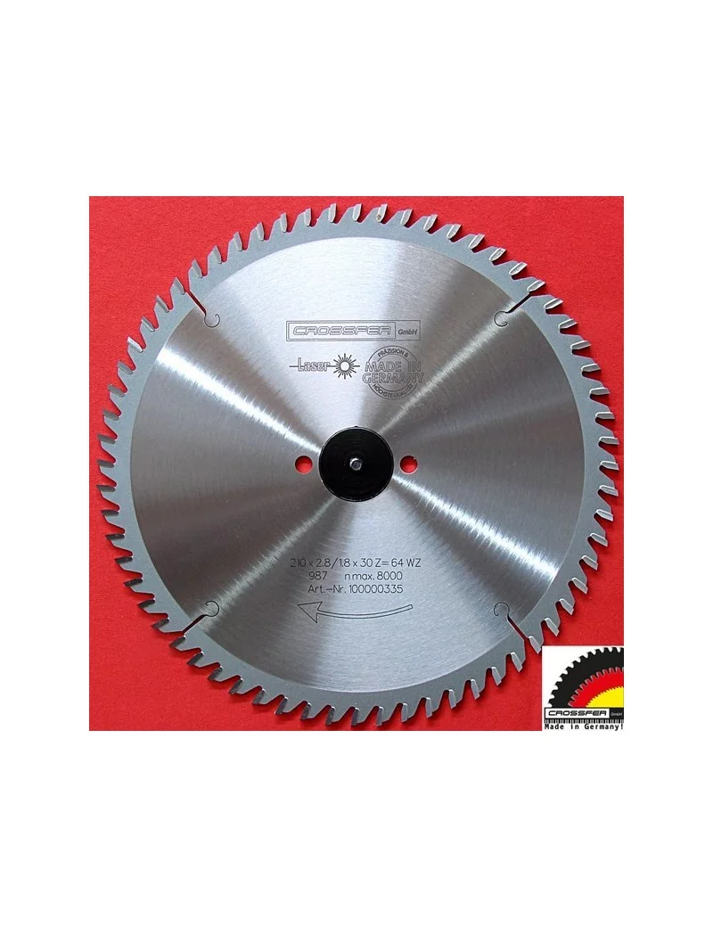 LAME DE SCIE BOIS CARBURE 210 MM 64 DENTS Crossfer LAME DE SCIE BOIS CARBURE 210 MM 64 DENTS Crossfer