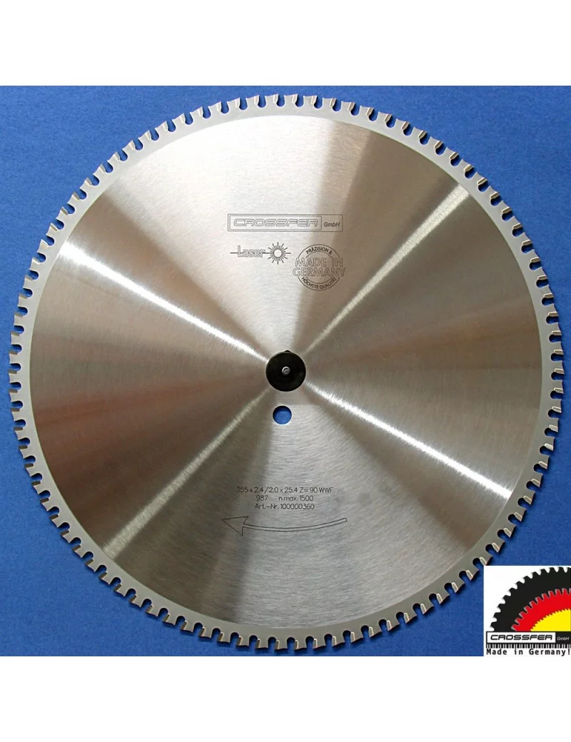 LAME DE SCIE POUR MÉTAUX UNIVERSELLE 355 mm 90 DENTS Crossfer