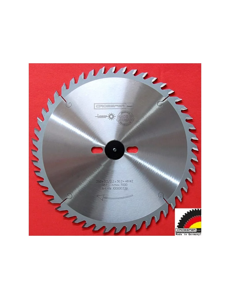 LAME DE SCIE BOIS CIRCULAIRE UNIVERSELLE 250mm Crossfer