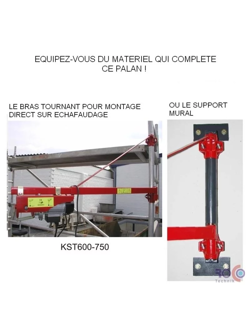 Treuil Électrique 220V 250/500kg 1020W Avec Télécommande - Palan De Levage à Câble