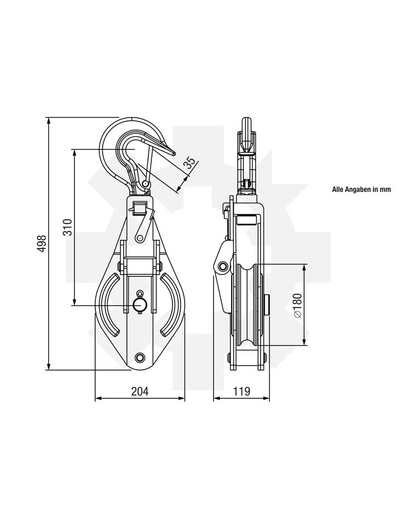 Lot De 2 Poulies En Inox 48 Mm - Capacité 180 Kg, Roulements à Billes, Pour Câble, Portail, Corde